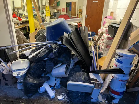 Commercial clearance in Mitcham — before clearance