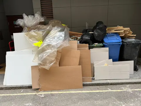 Large commercial clearance in Morden — before clearance